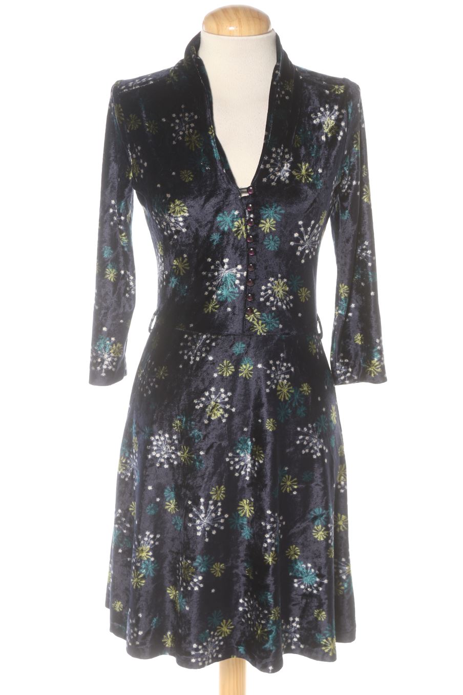 Einfaches Kleid von King Louie Größe XS, Farbe Blau, für