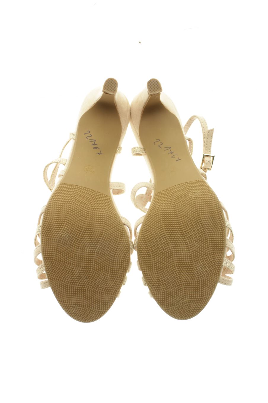 Sandalias tacon de secret desire de la talla 38, de color beige de