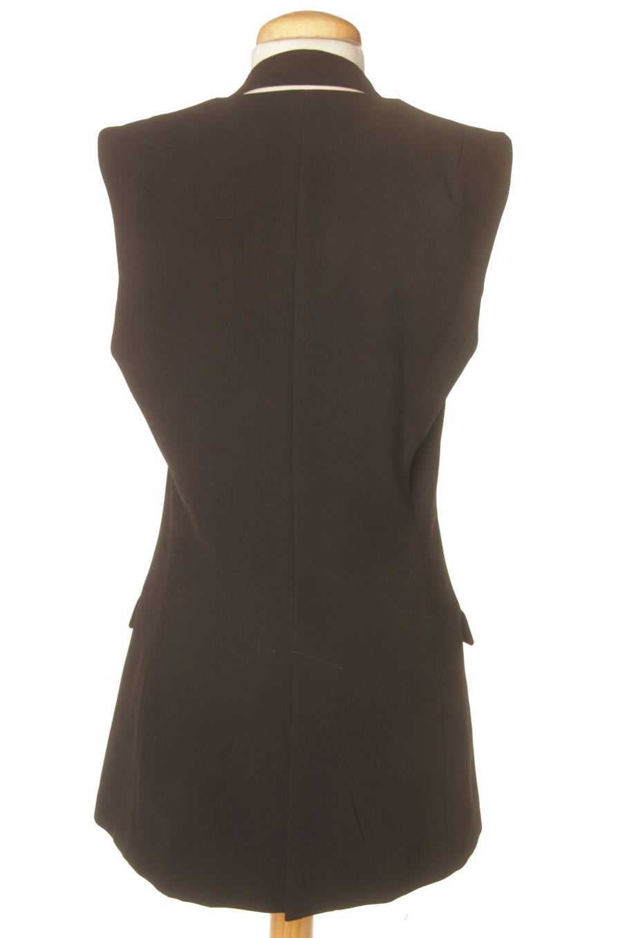 Chaleco de tela de Zara de la talla S, de color negro