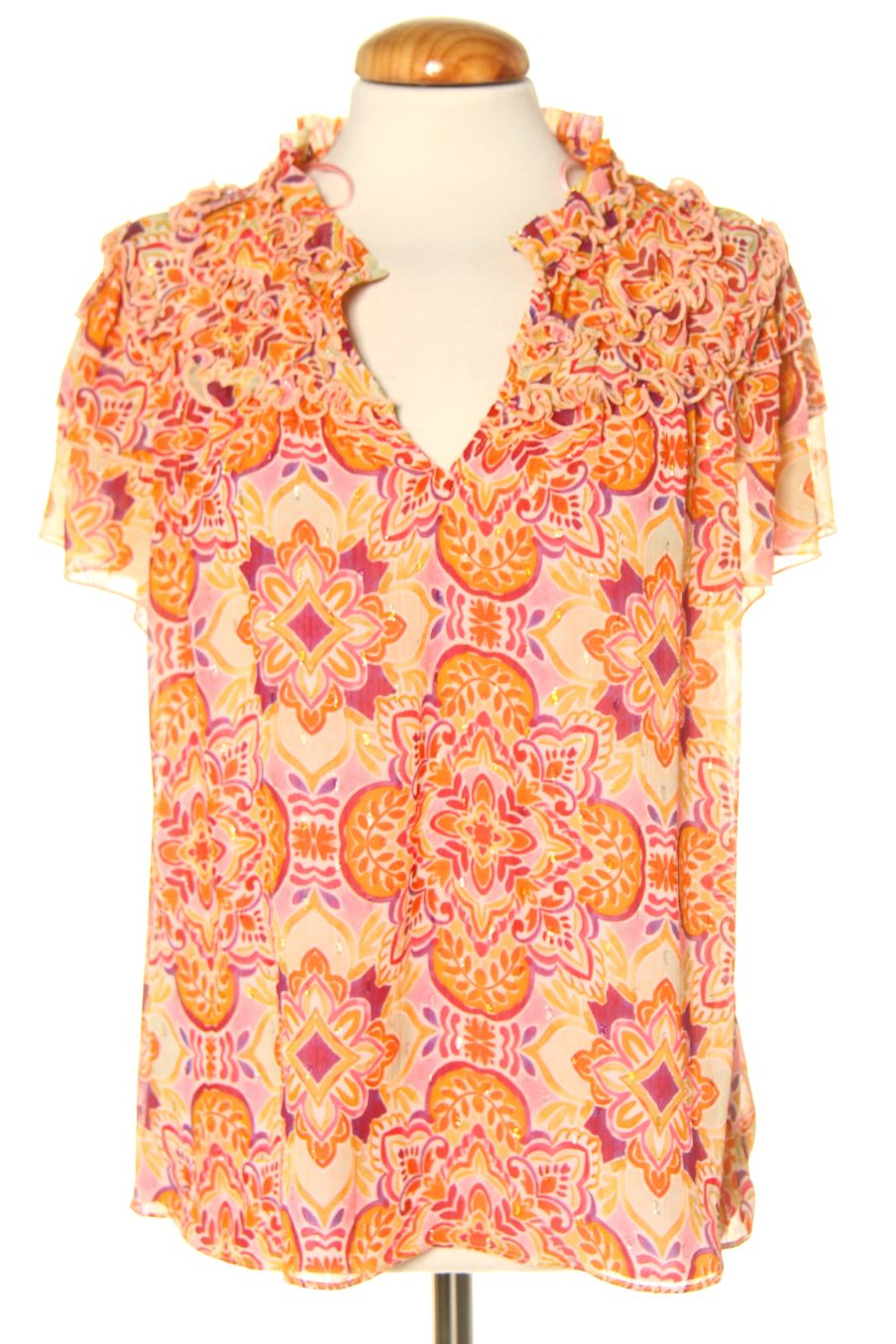 Blouse à manches courtes Naf Naf de la taille 38, de couleur imprimés
