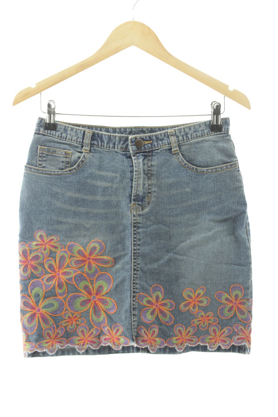 Jupe KoOL de la taille M, de couleur bleu de denim