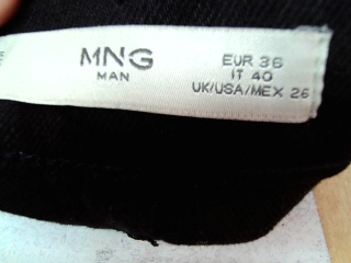 Jeans Mng de la taille 36, de couleur noir de denim