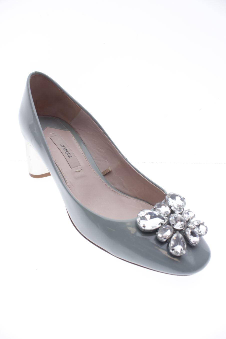 Schuhe mit Absatz von Uterqüe in der Grösse 37, in der Farbe türkis aus