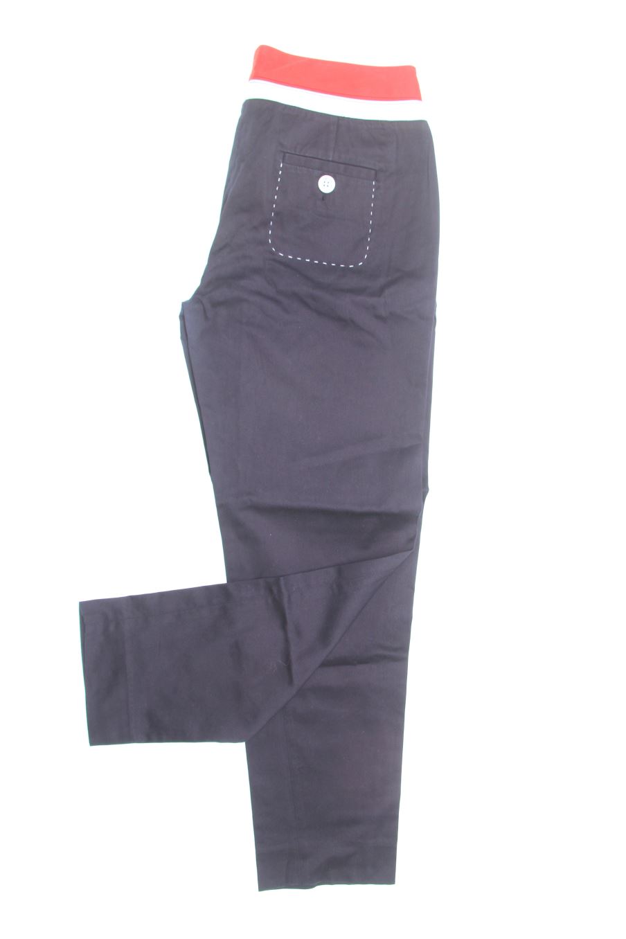 Pantalon Adolfo Dominguez de la taille 38, de couleur bleu marine
