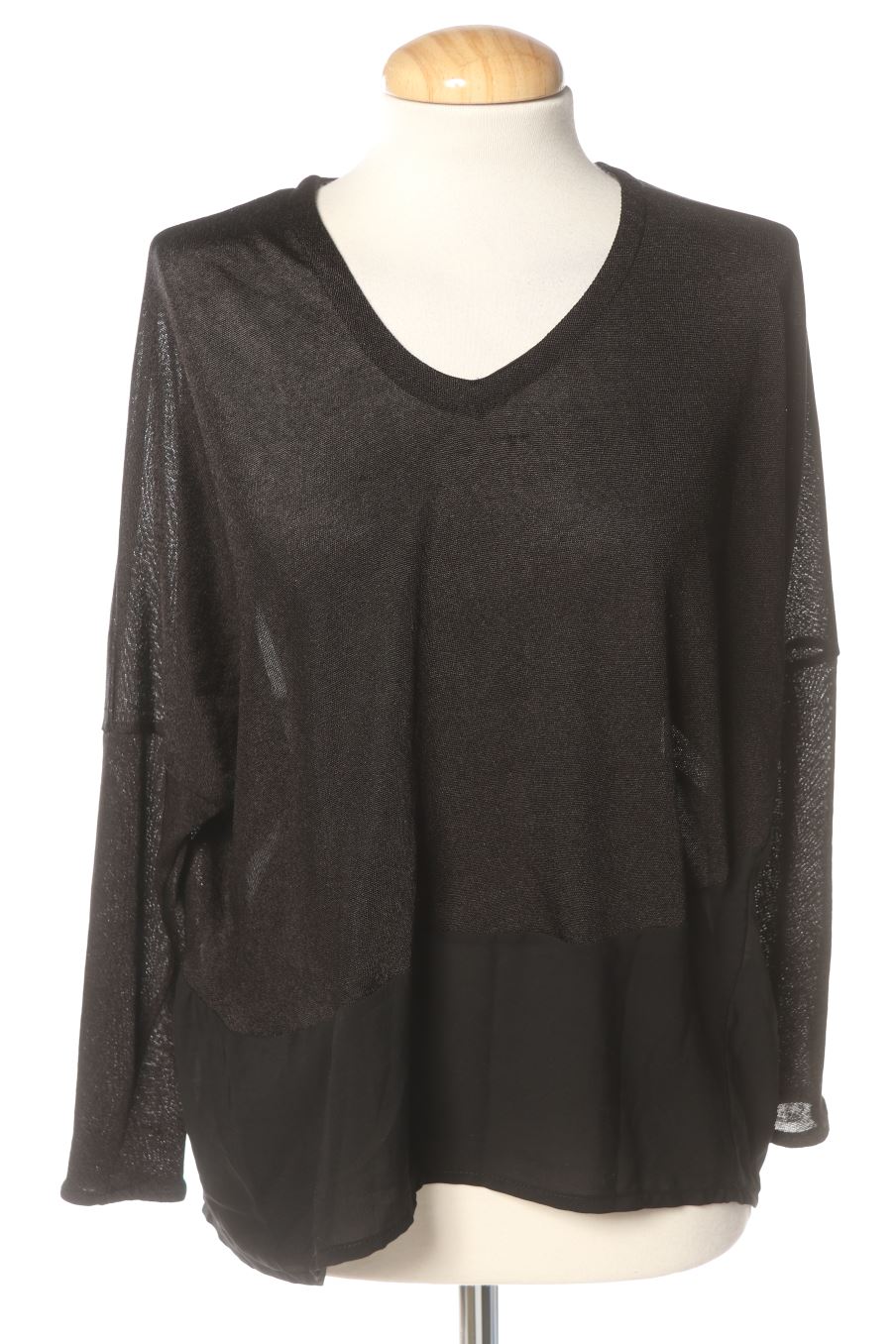 Blouse à manches longues Zara de la taille S, de couleur noir