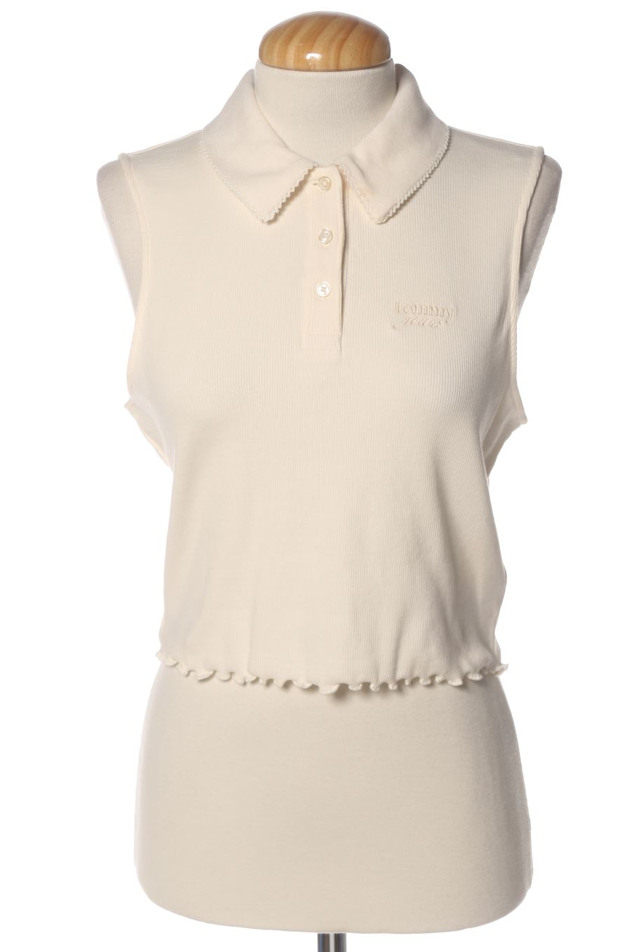 Camiseta sin mangas de Tommy Jeans de la talla L, de color beige