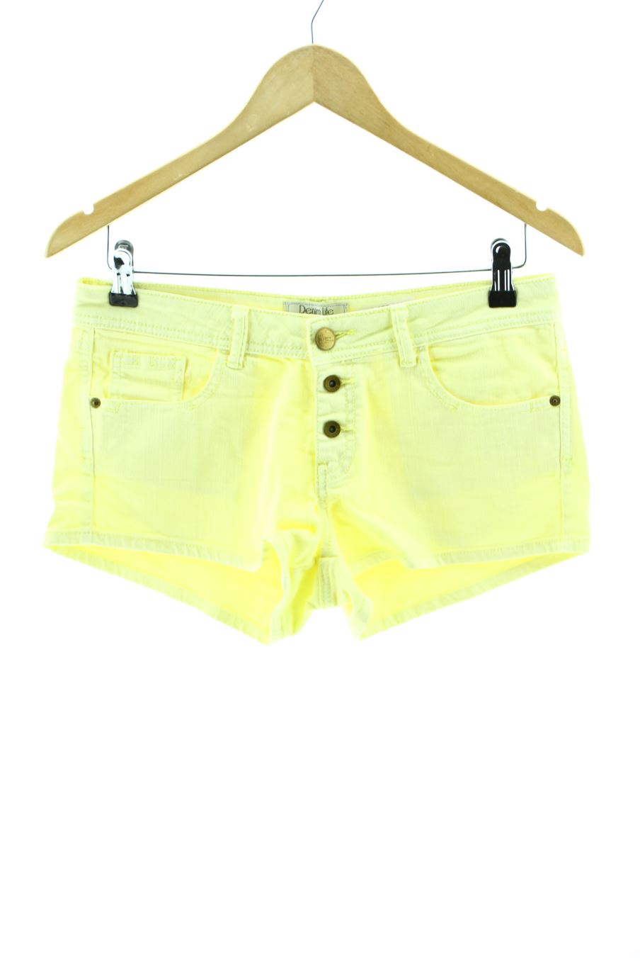 Shorts Pimkie de la taille 38, de couleur jaune de denim