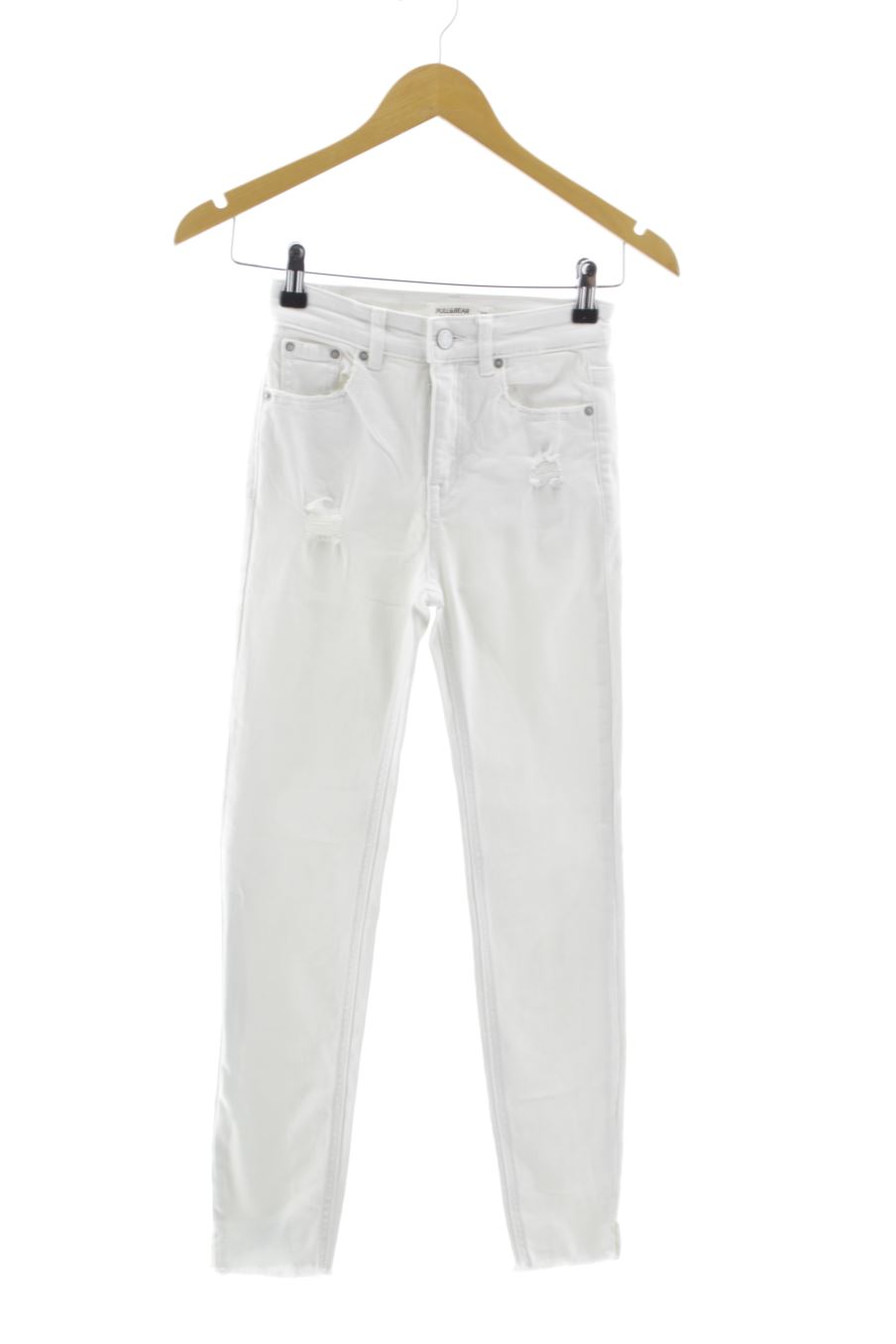 Jeans de Pull & Bear de la talla 32, de color bianco