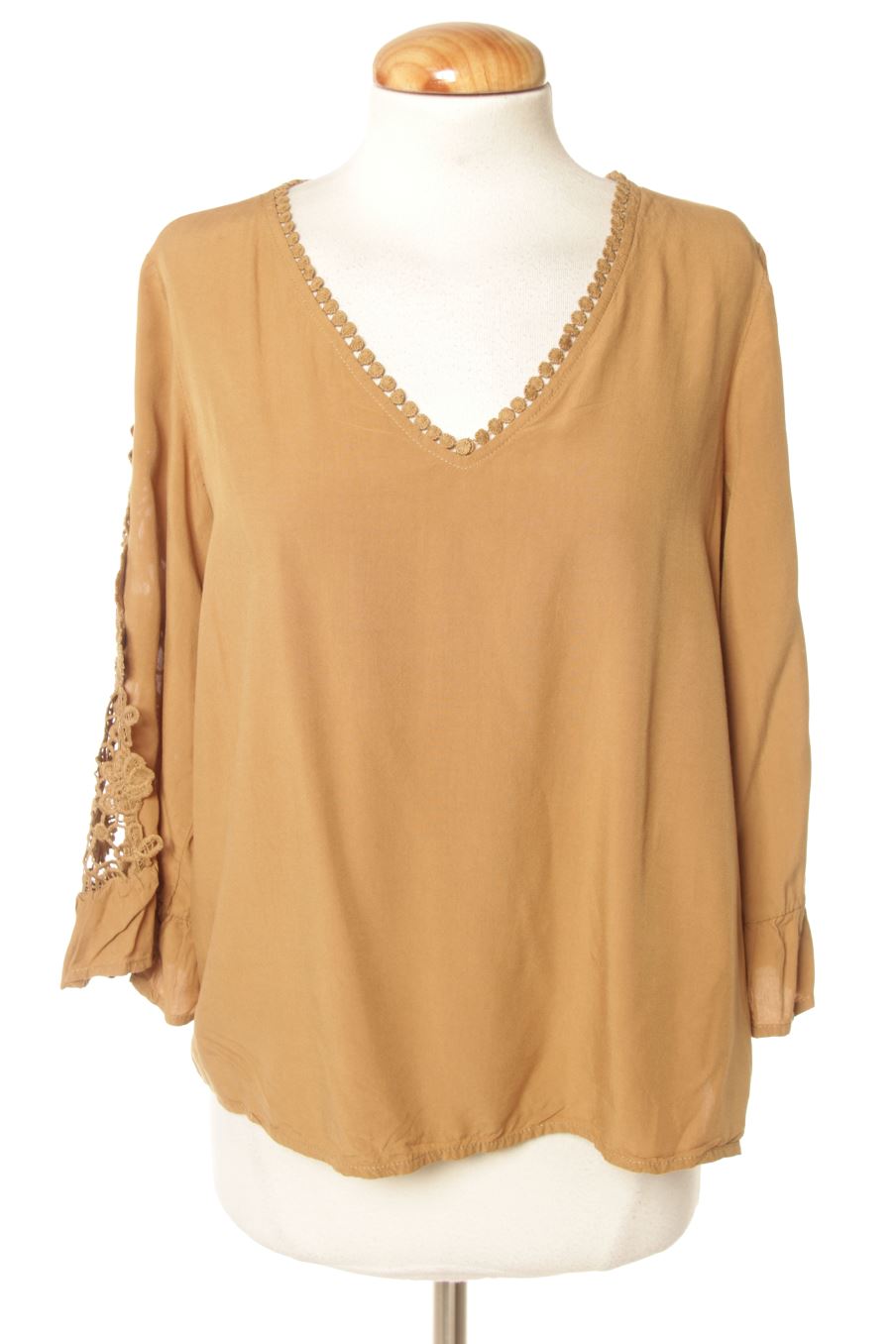 Blusa de manga larga de RUSTTYDUSTTY de la talla S, de color marrón
