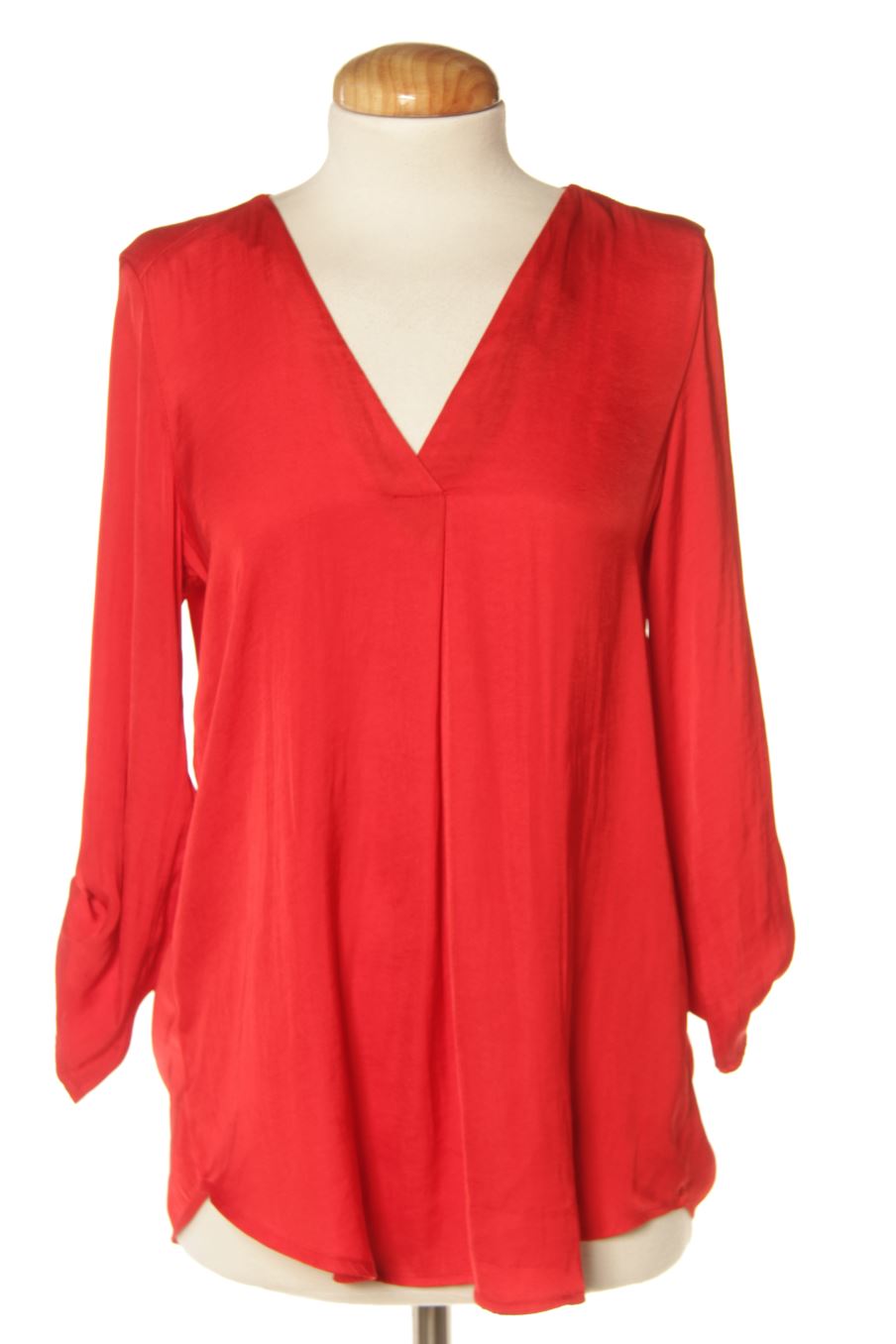 Blusa a maniche lunghe de Stradivarius de la talla S, de color rosso