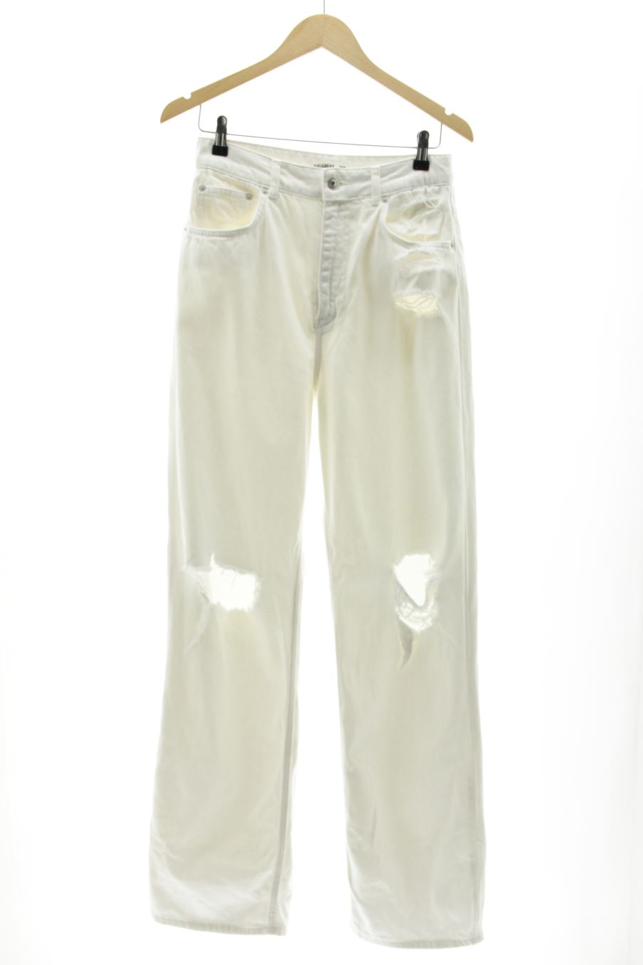Jeans Pull & Bear de la taille 38, de couleur blanc de denim