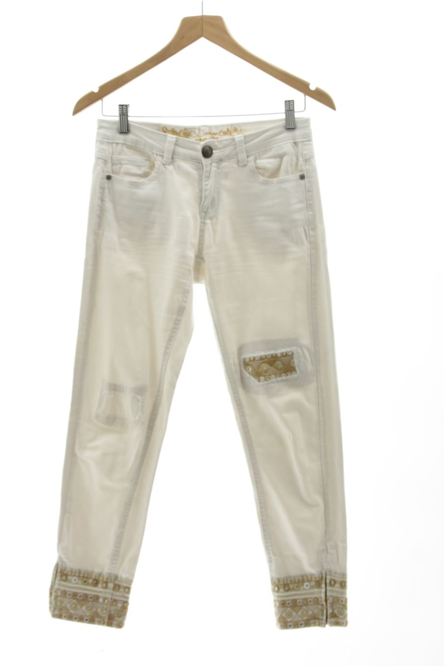 Jeans de Desigual de la talla 34, de color bianco