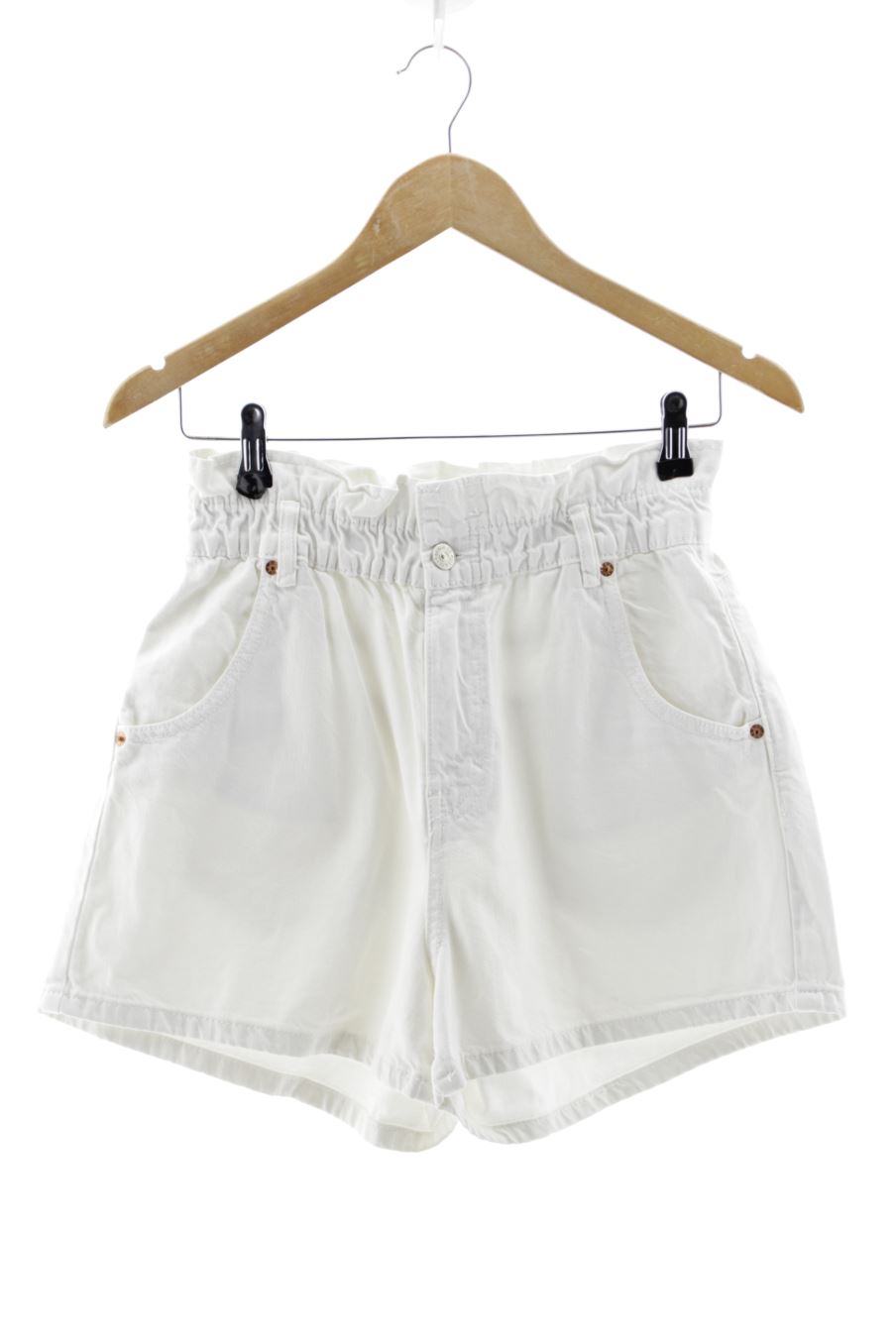 Shorts Pull & Bear de la taille 38, de couleur blanc