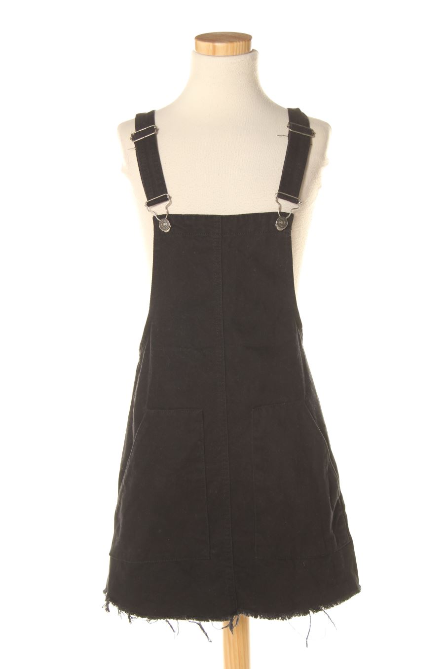Vestido casual de Pull & Bear de la talla XS, de color negro de ropa vaquera