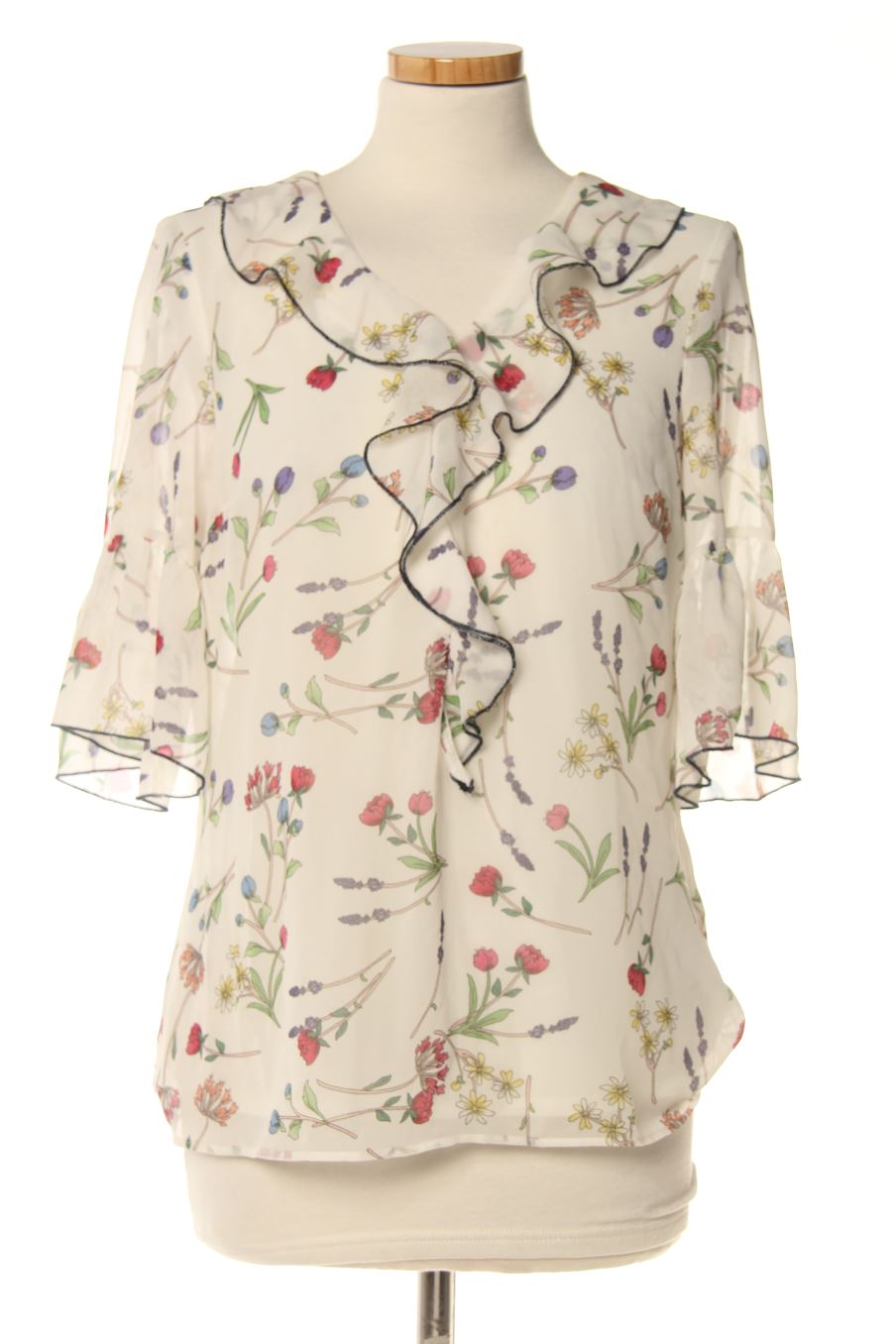 Blouse à manches courtes Dandara de la taille XS, de couleur fleurs