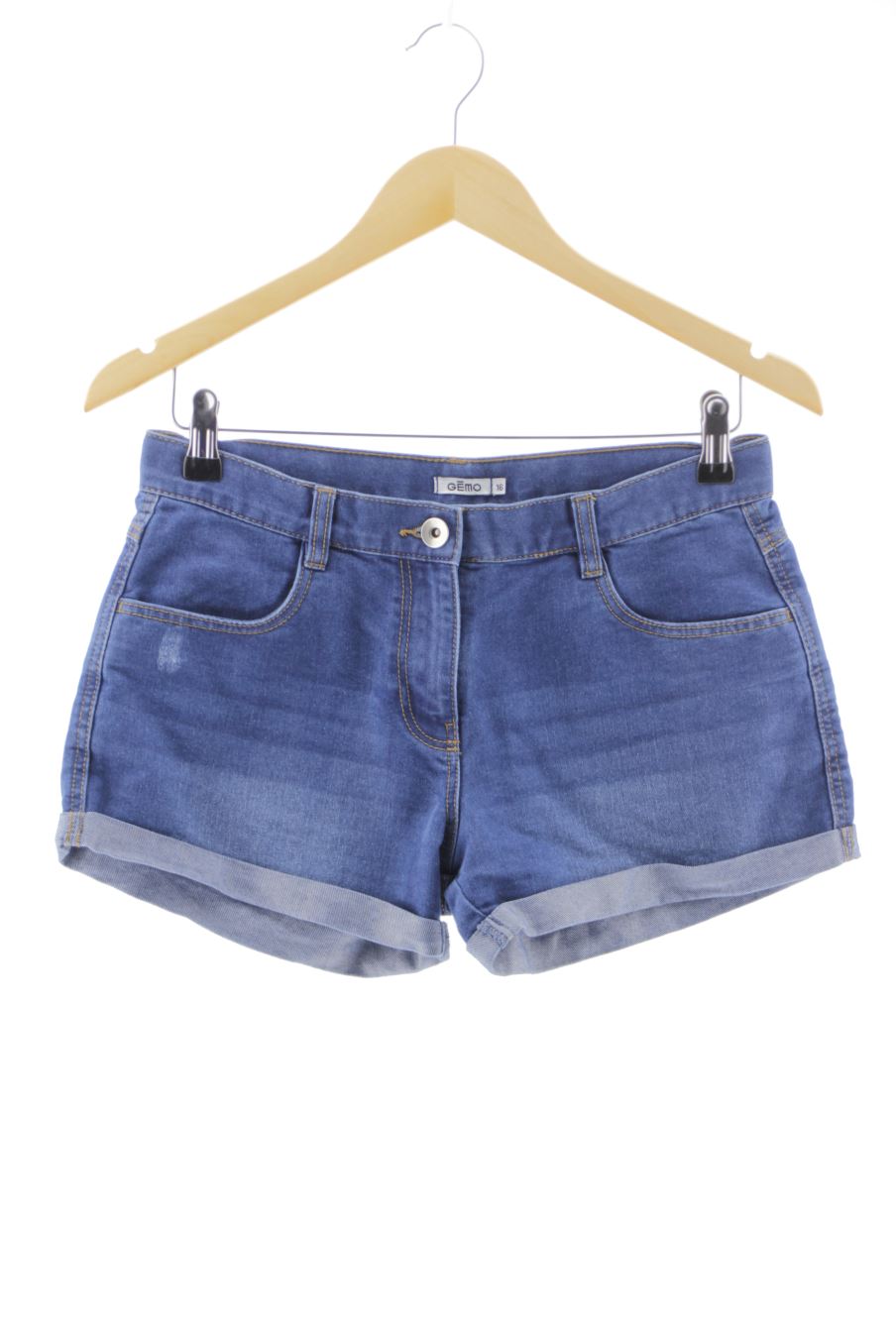 Short en jean Gémo de la taille 16 ans de denim de seconde main