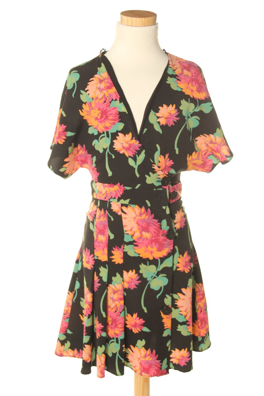 Einfaches Kleid von Trafaluc Größe XS, Farbe Geblümt, für