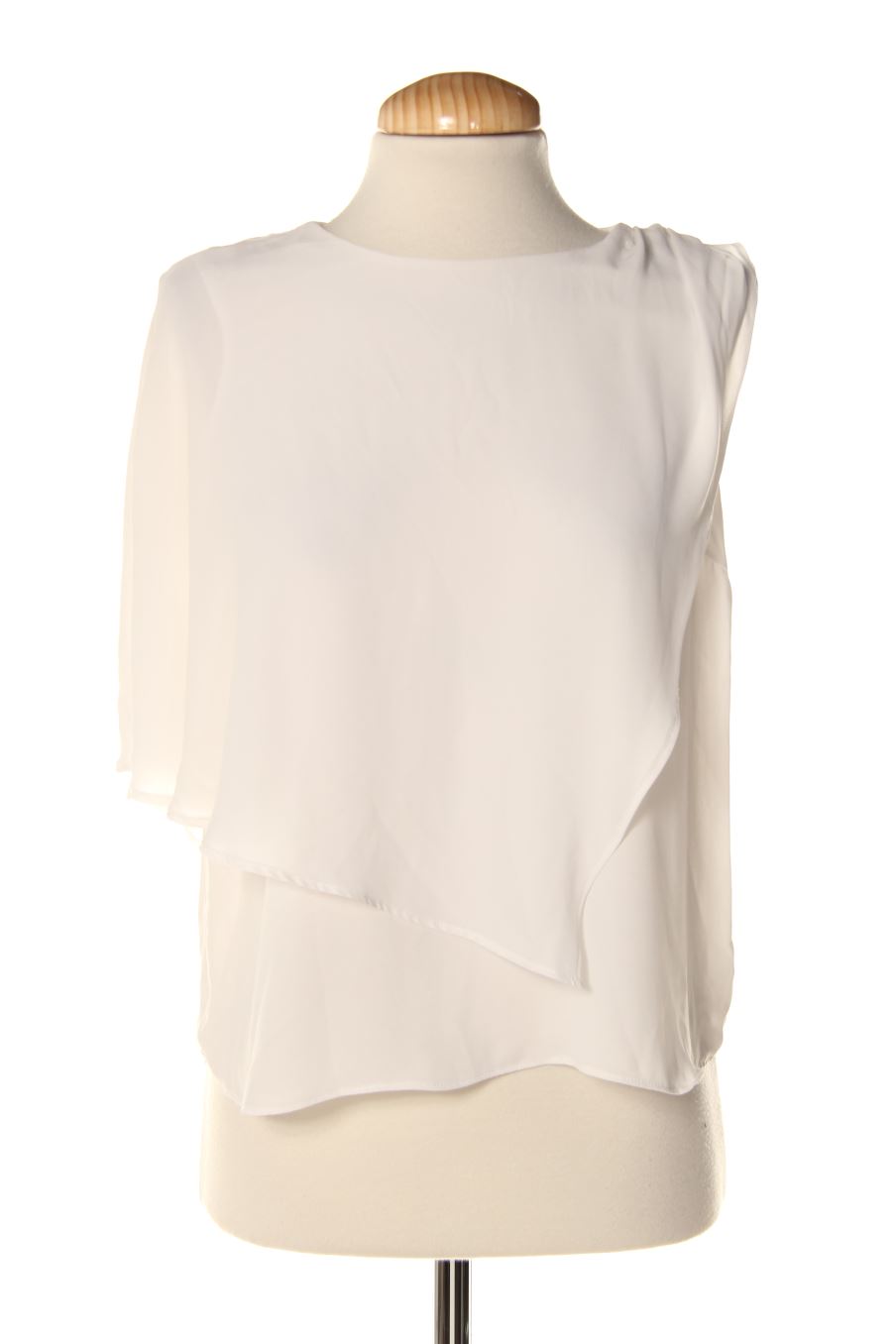 Blusa de manga corta de Zara de la talla S, de color blanco