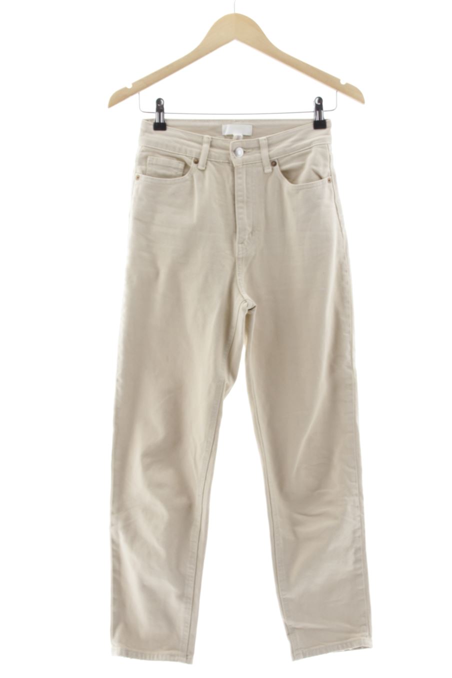 Vaquero de H&M de la talla 34, de color beige de ropa vaquera