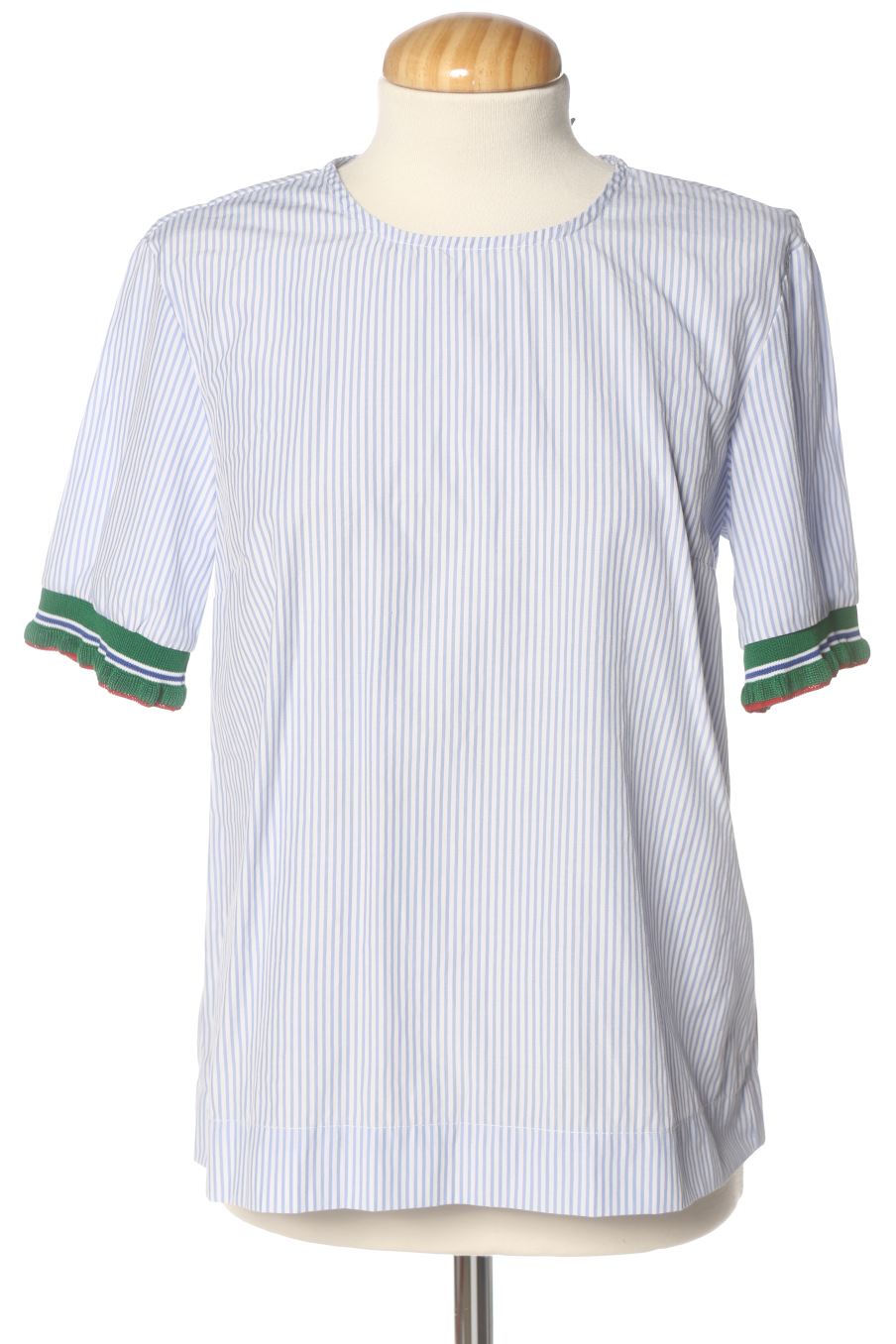 Blouse à manches courtes Stradivarius de la taille S, de couleur rayures