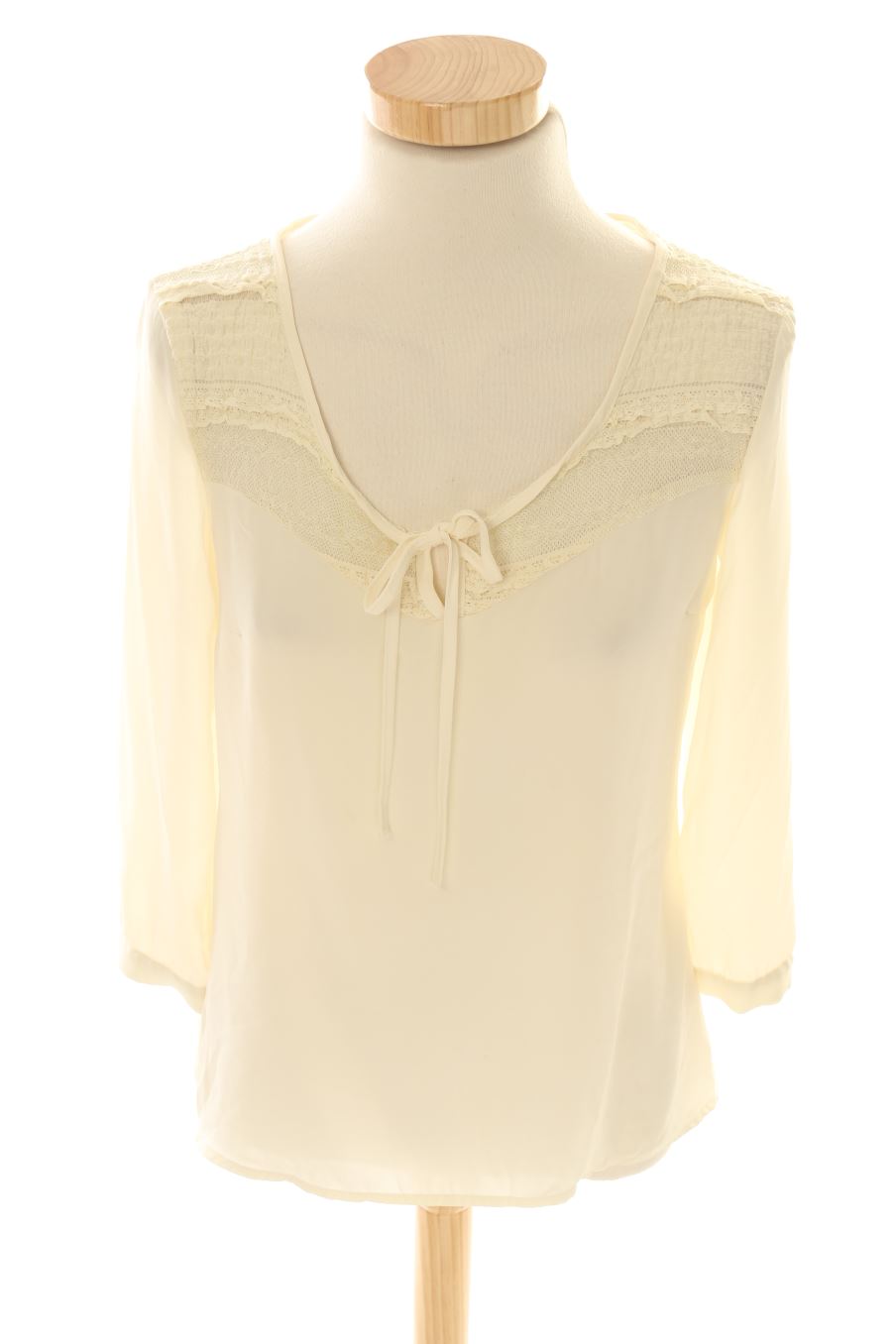 Blouse à manches longues Bershka de la taille S, de couleur beige