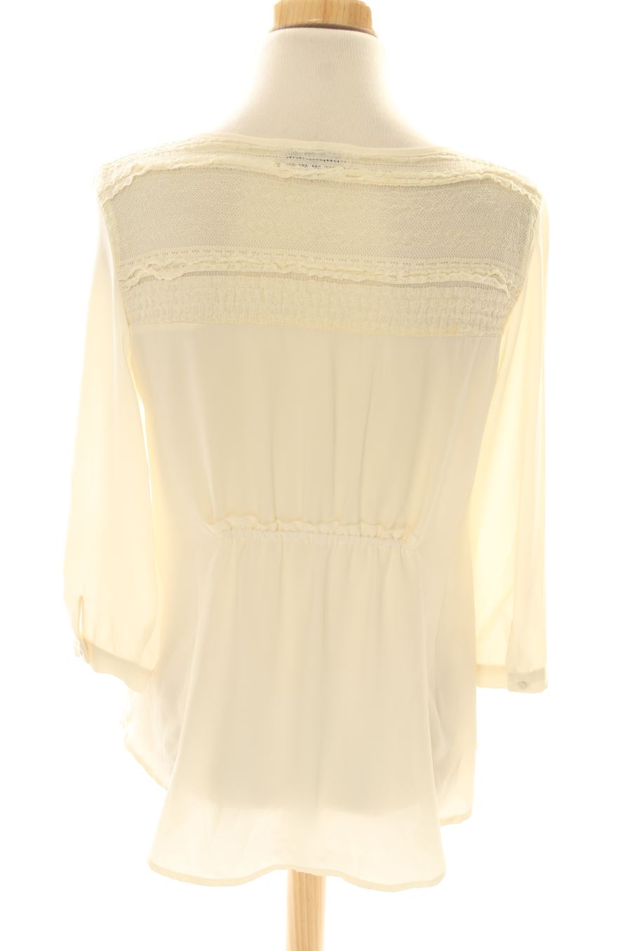 Blouse à manches longues Bershka de la taille S, de couleur beige