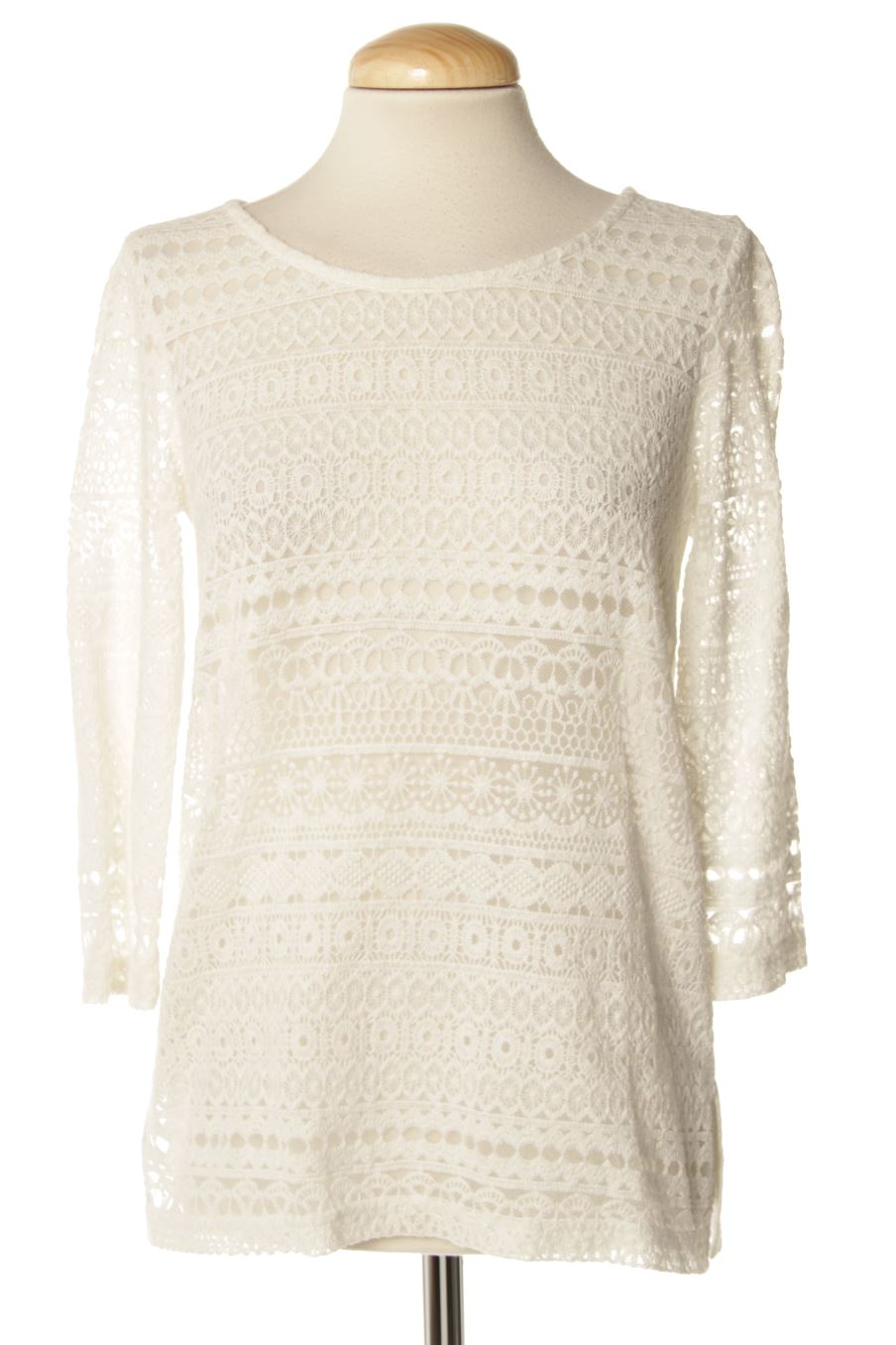 T-shirt à manches longues Stradivarius de la taille S, de couleur blanc