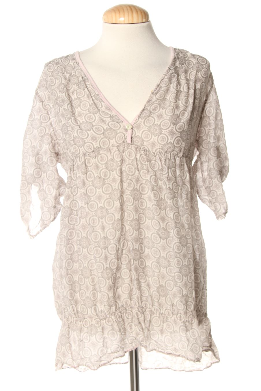 Blouse à manches courtes Made in italy de la taille S, de couleur gris