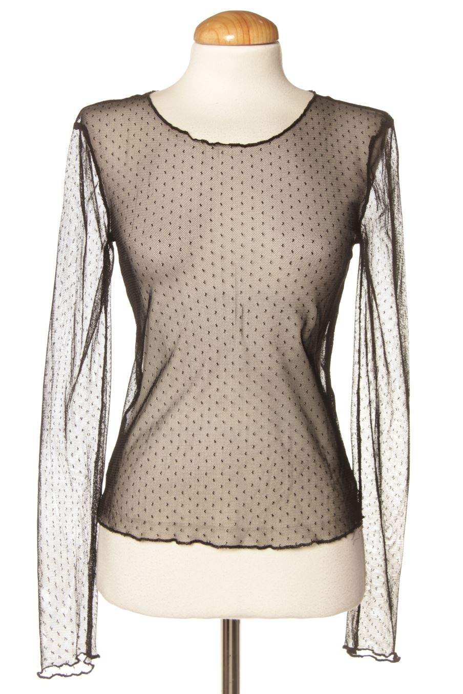 Top de Zara de la talla S, de color negro