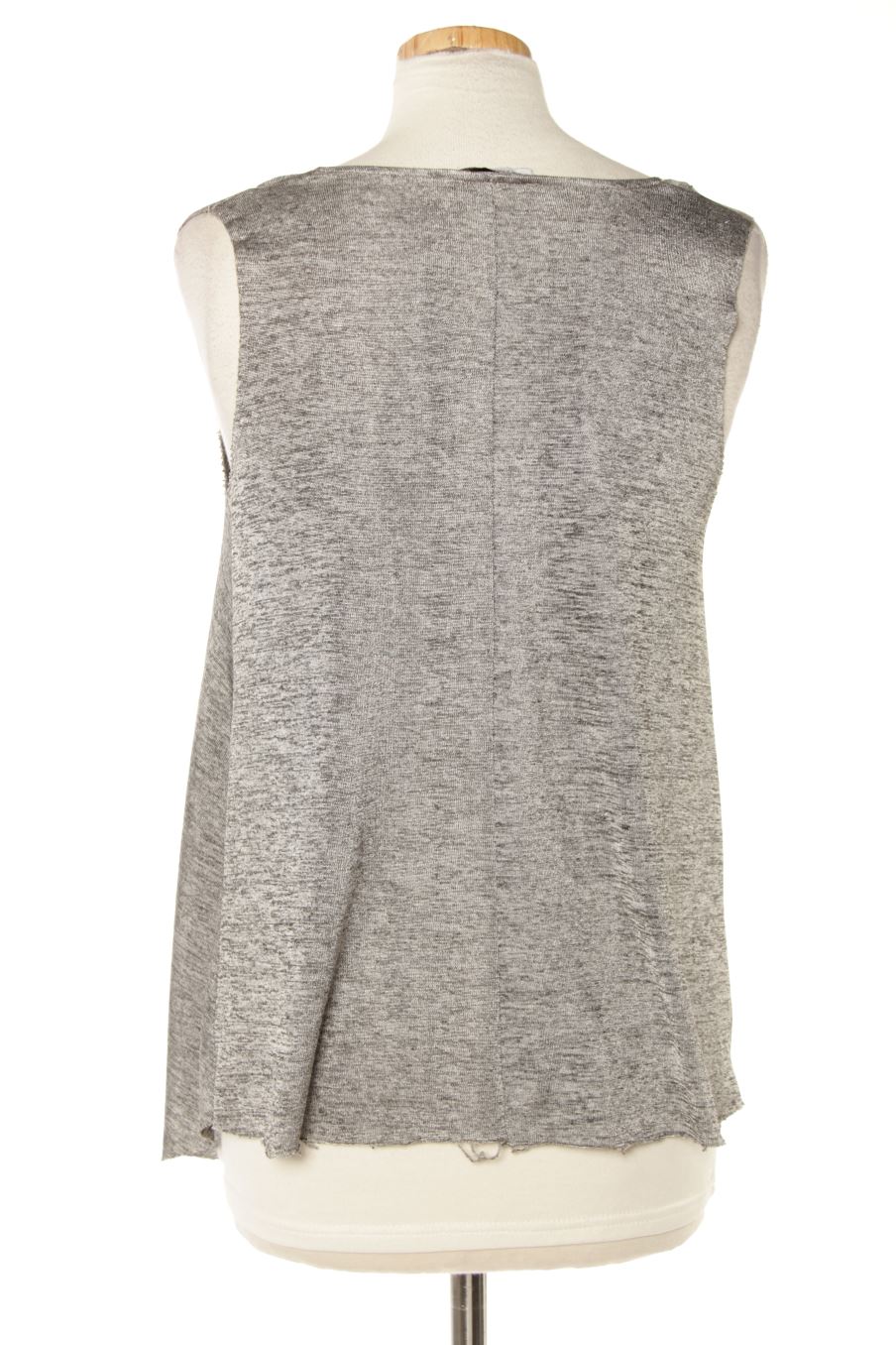 Camiseta sin mangas de Zara de la talla M, de color gris