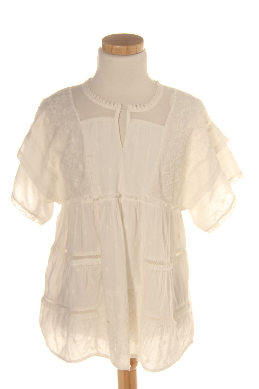 Blusa de manga corta de Zara de la talla 10 años de segunda mano
