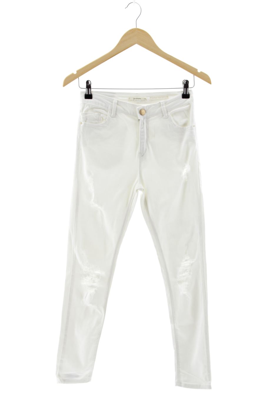 Jeans Stradivarius de la taille 36, de couleur blanc de denim