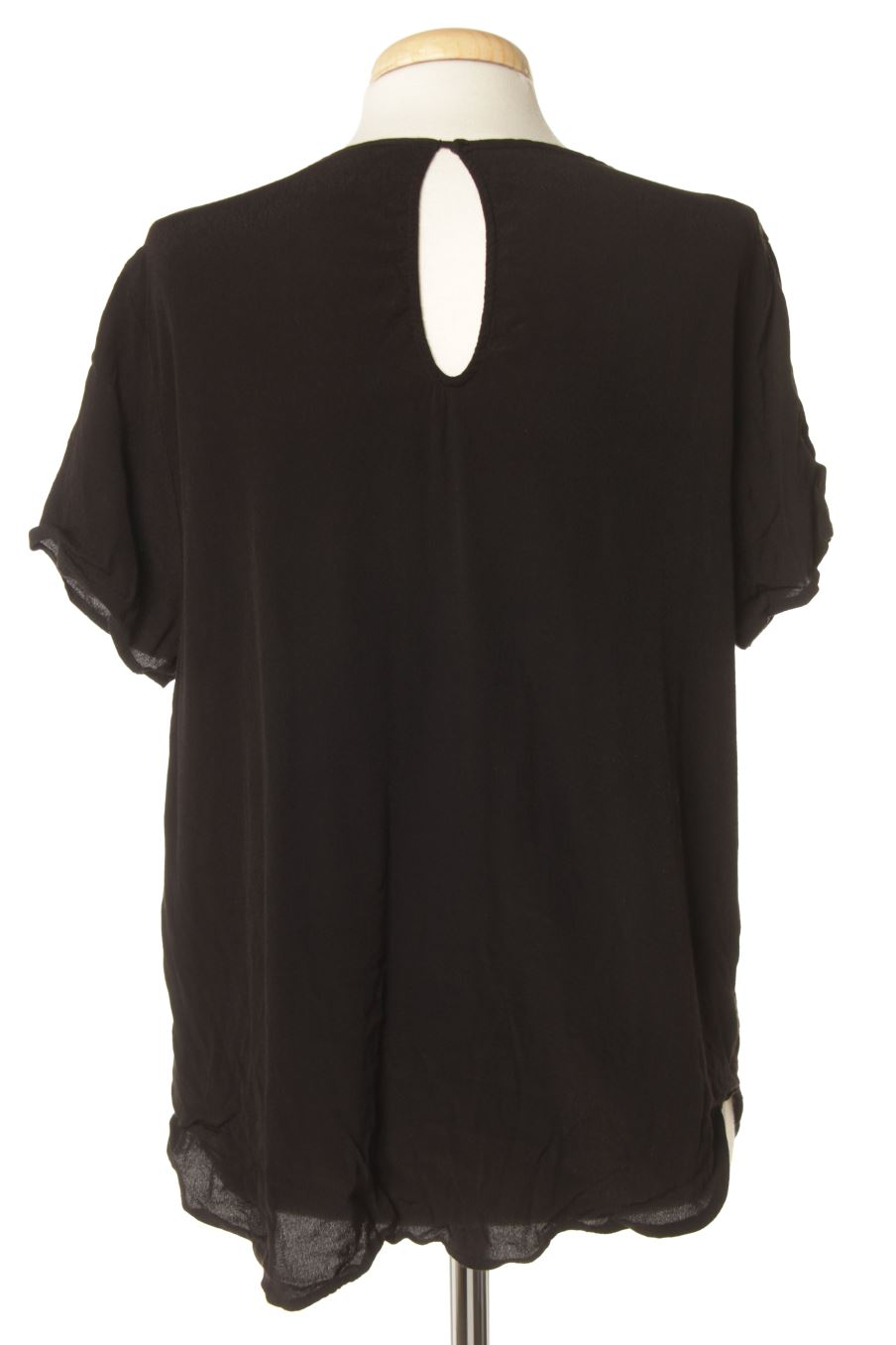 Blusa de manga corta de H&M de la talla 42, de color negro