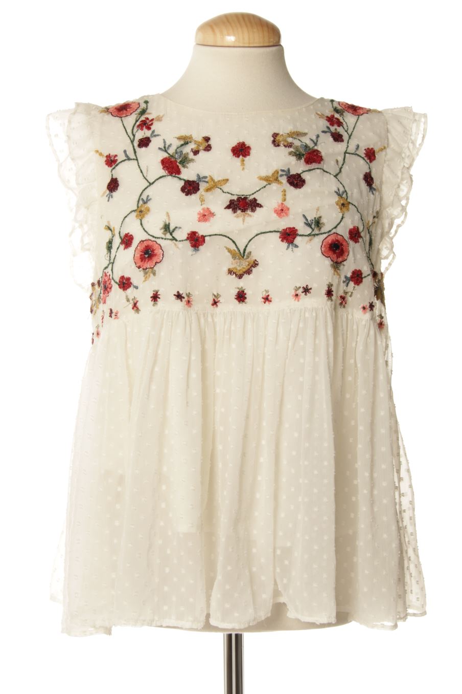 Blusa de manga corta de Trafaluc de la talla XL, de color flores