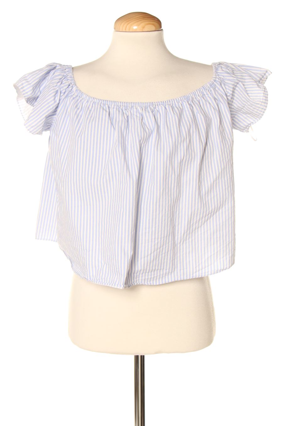 Blouse à manches courtes Zara de la taille S, de couleur rayures