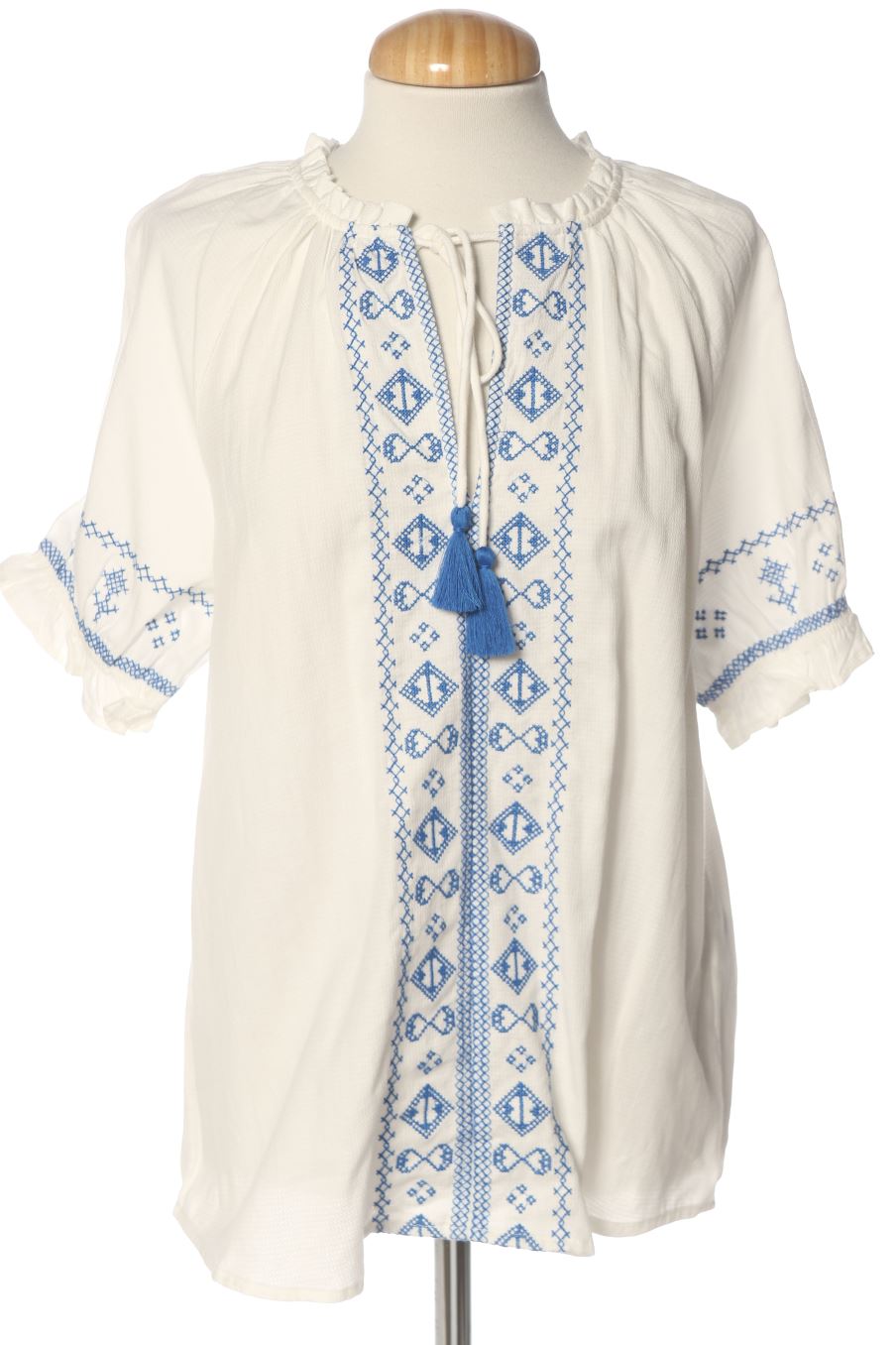 Blusa a maniche corte de Springfield de la talla 40, de color bianco