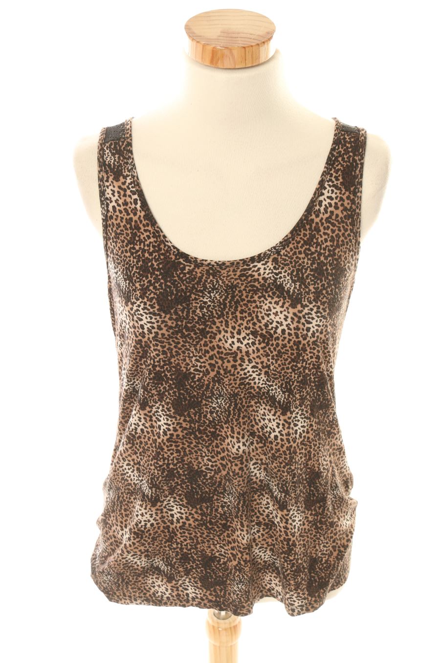 Camiseta sin mangas de Encuentro de la talla S, de color animal print