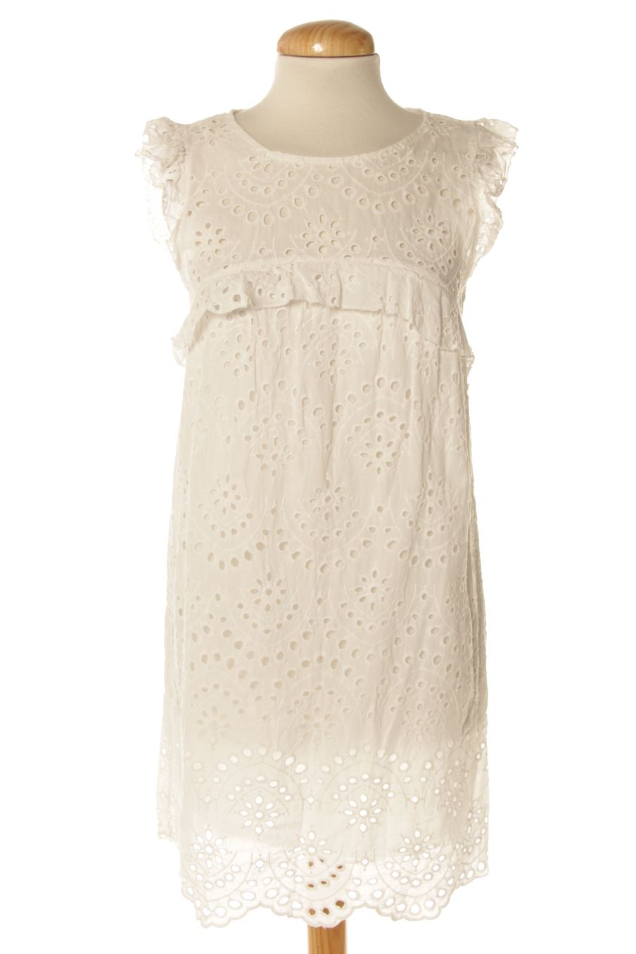 Robe casual Boohoo de la taille S, de couleur blanc