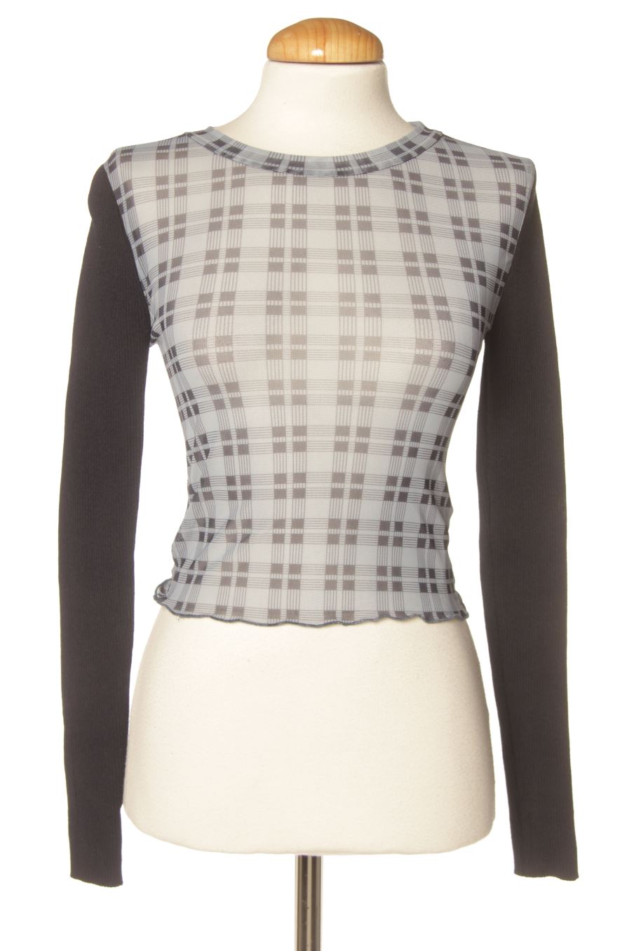 Top de Zara de la talla S, de color cuadros