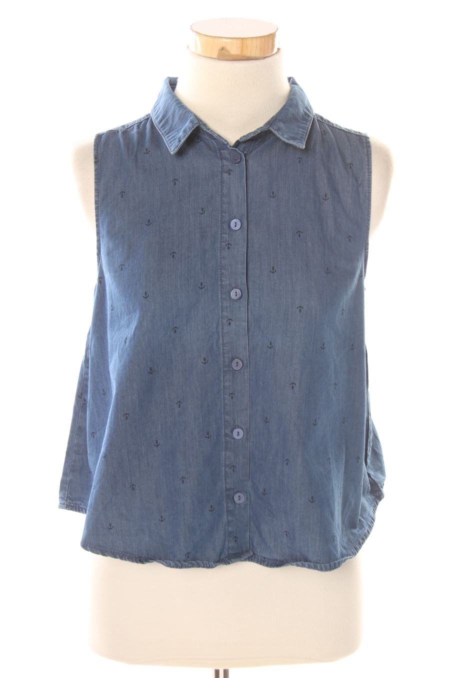 Camisa sin mangas de MONKI de la talla XS, de color azul