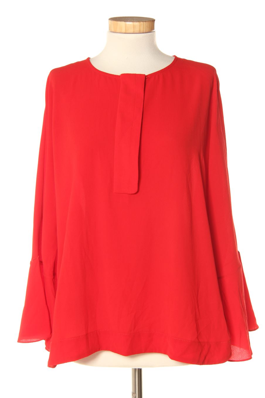 Blusa de manga larga de Cortefiel de la talla L, de color rojo