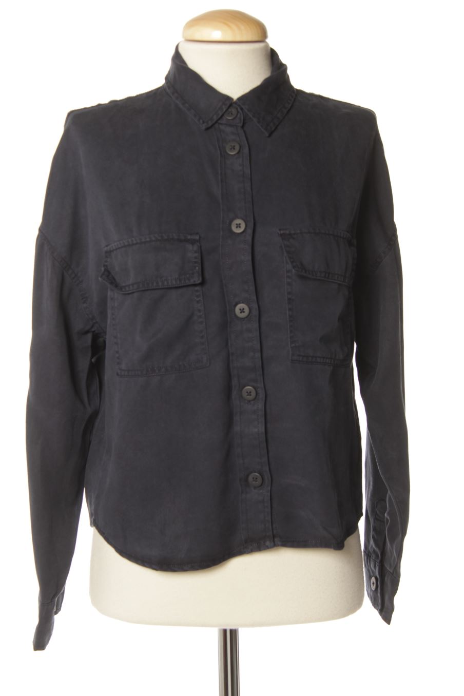 Chemise Zara de la taille XS, de couleur bleu marine