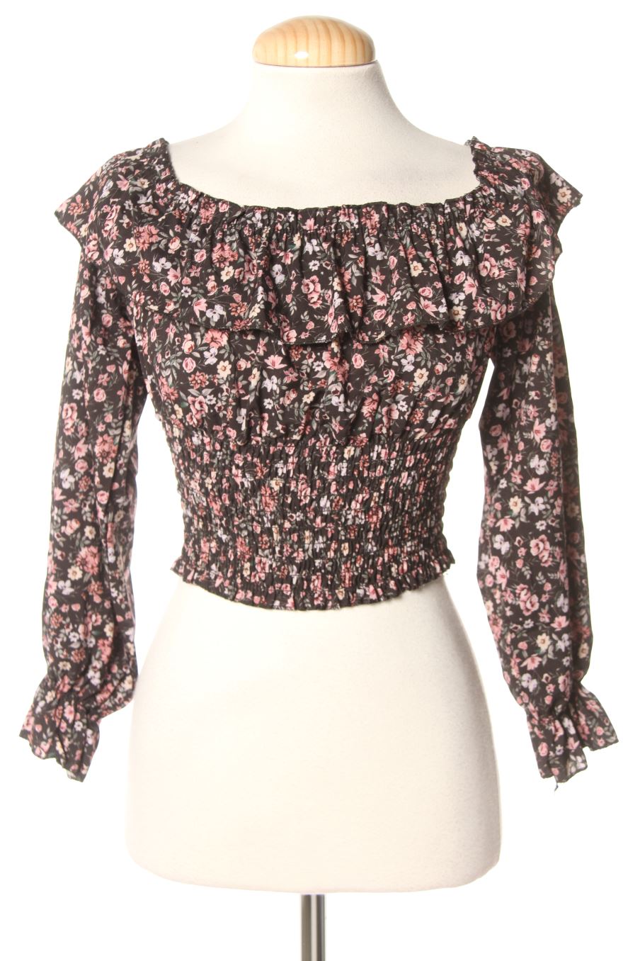 Blusa de manga larga de PERCENTIL de la talla XS, de color flores