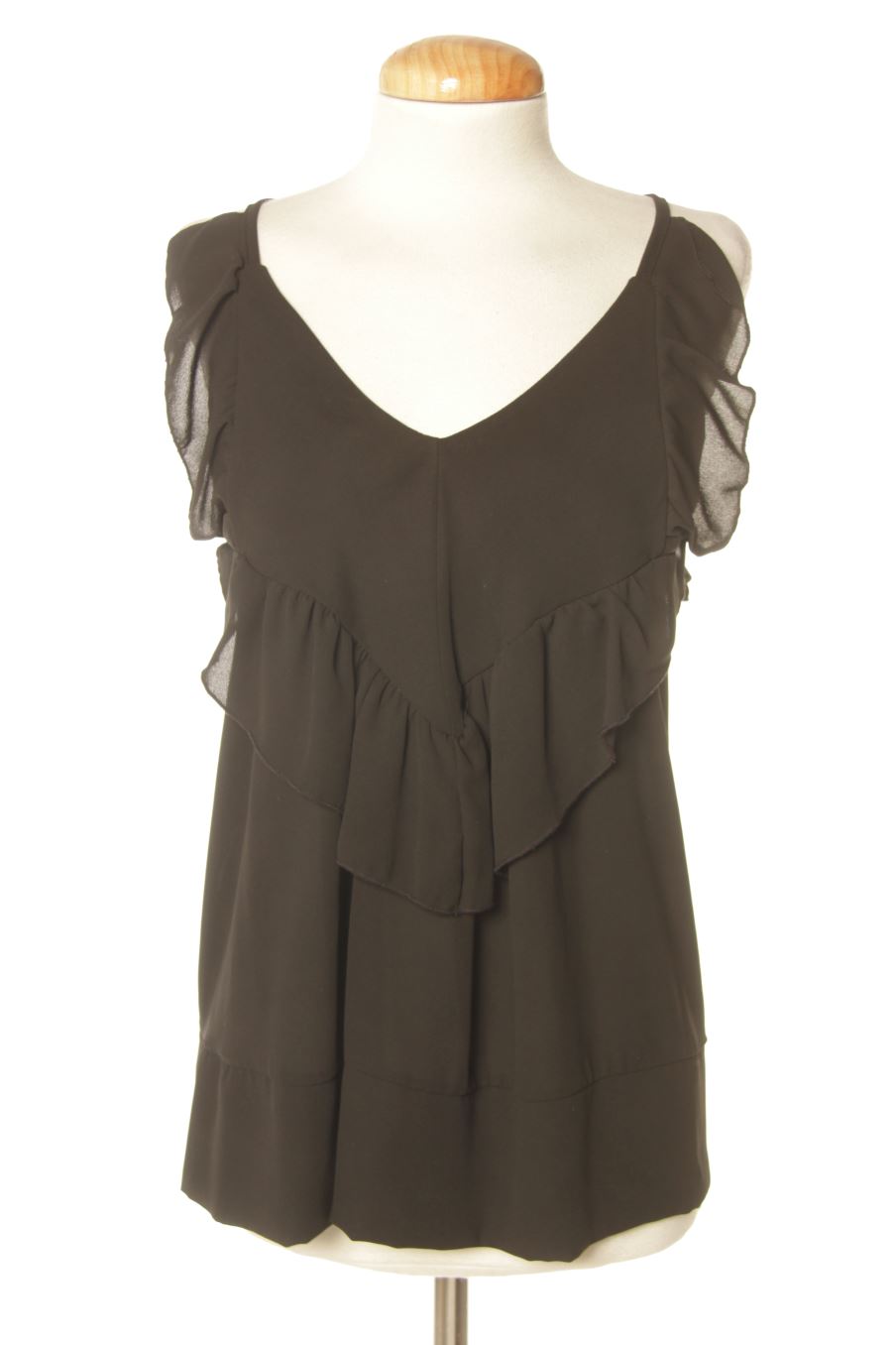 Aufwändiges Top von Motel Größe M, Farbe Schwarz, für