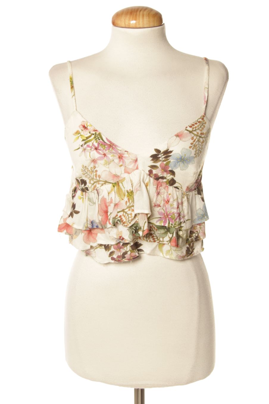 Top Stradivarius de la taille S, de couleur fleurs