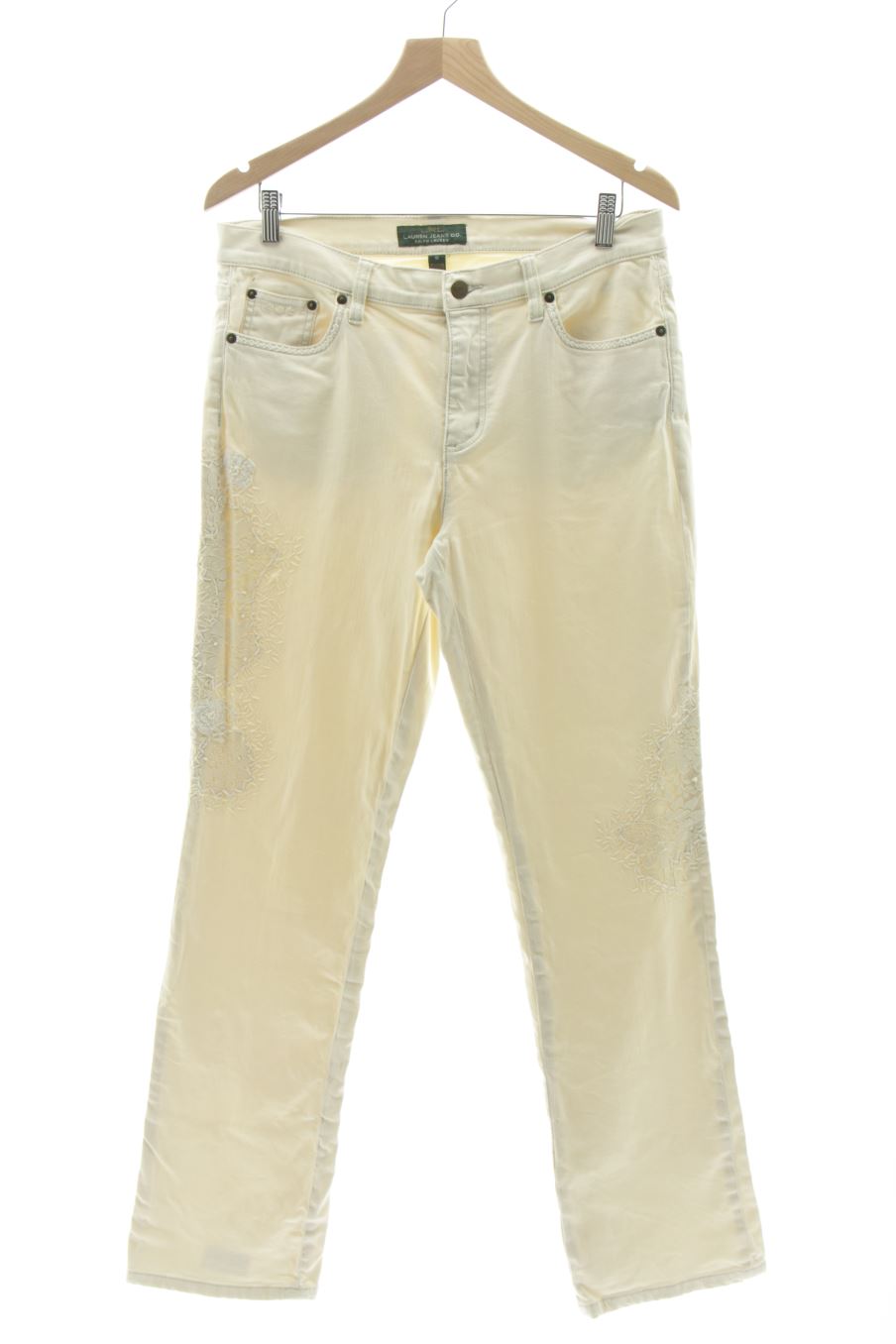 Jeans Ralph Lauren de la taille 42, de couleur beige de denim
