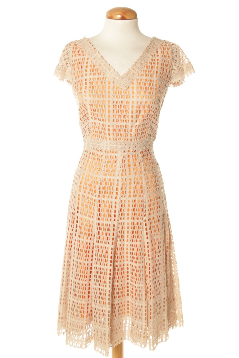 Einfaches Kleid von Adolfo Dominguez Größe 38, Farbe Beige, für