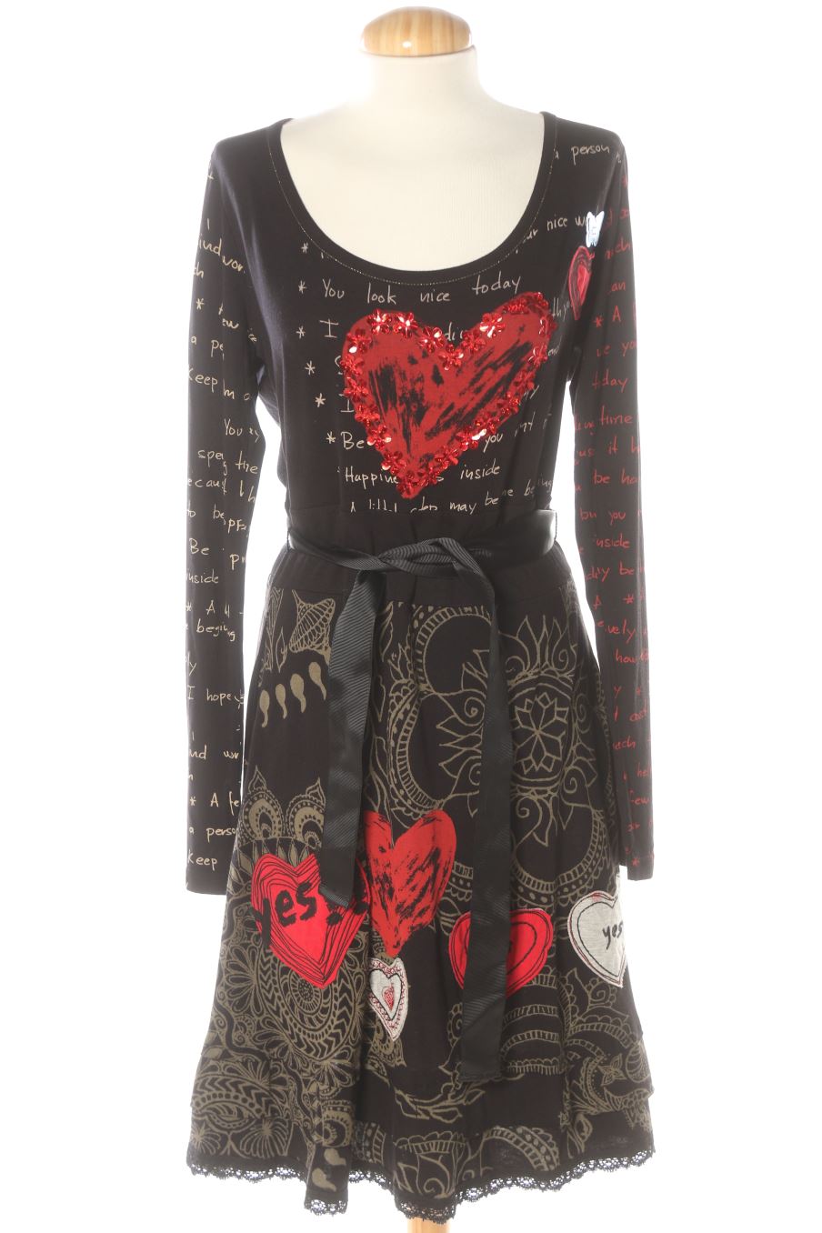 Vestido casual de Desigual de la talla L, de color negro