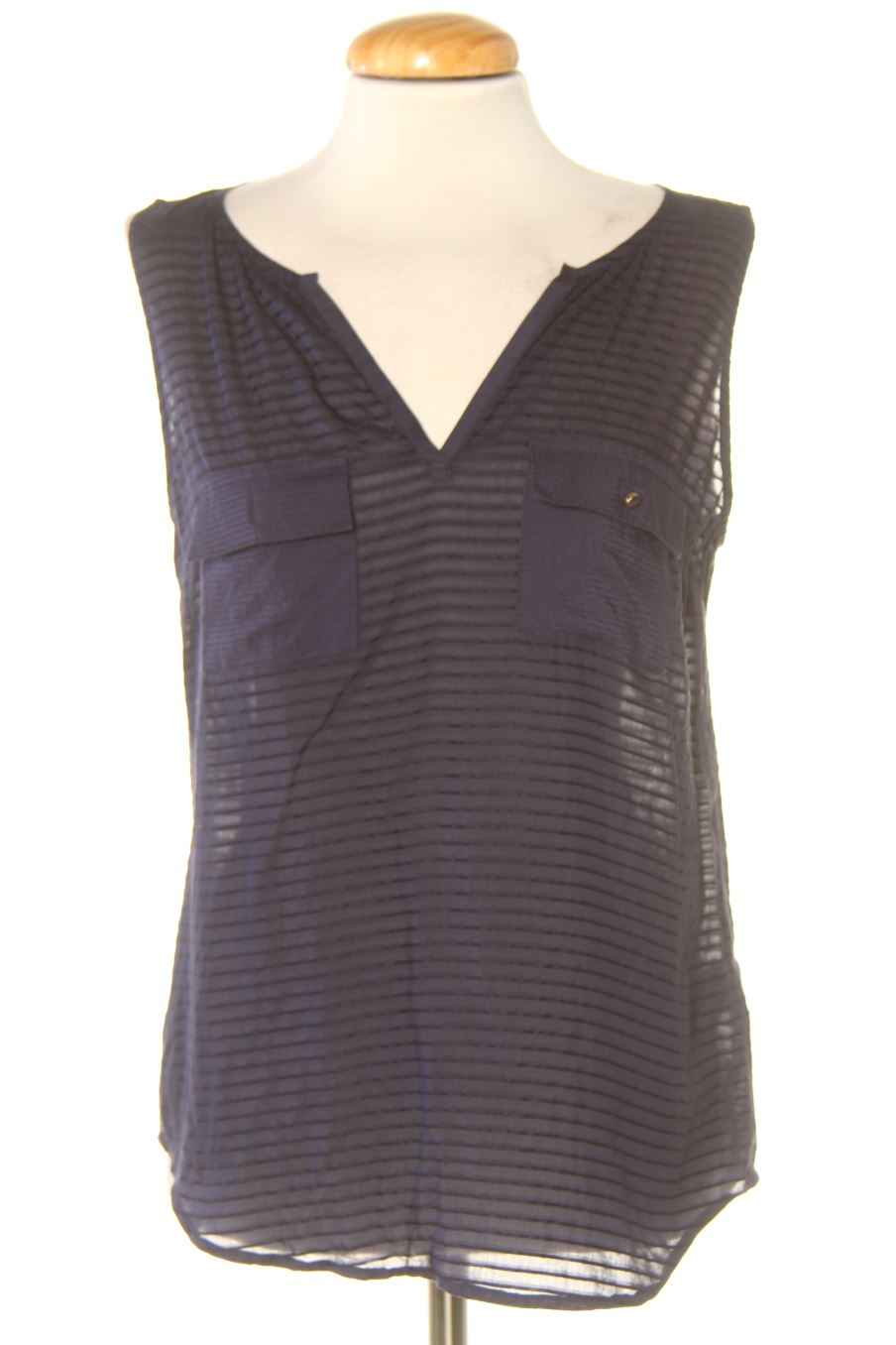 Kurzärmelige Bluse von Massimo Dutti Größe 38, Farbe Marineblau, für