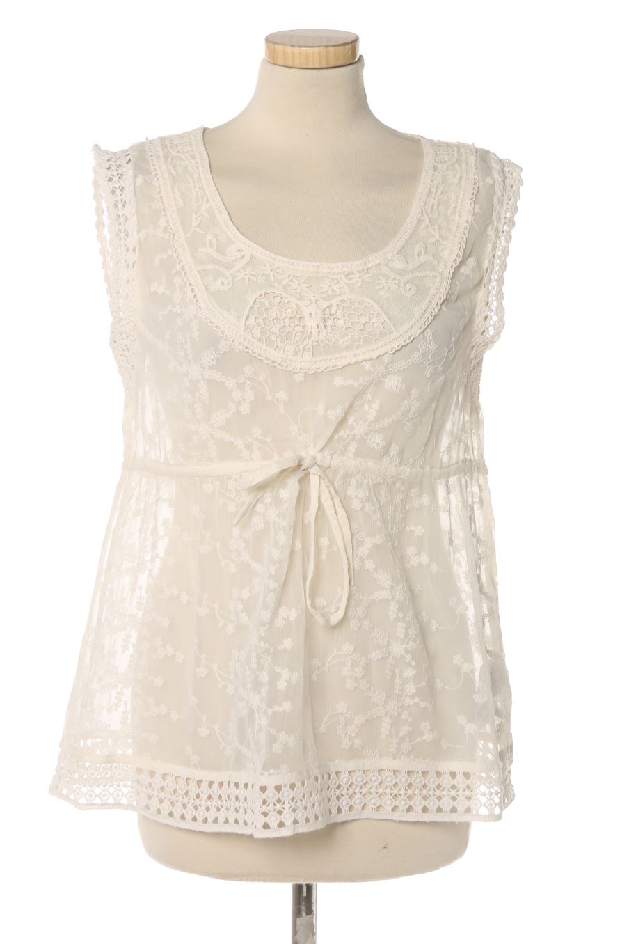 Top de Jacqueline Riu de la talla 38, de color blanco